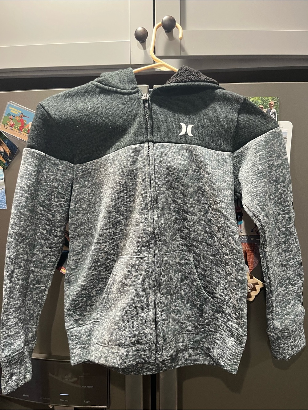 Hurley Kids Two-Tone Gray Full-Zip Hoodie